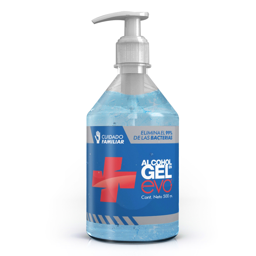 EVO ALCOHOL EN GEL 250 ML C/ BOMBA DOSIF.