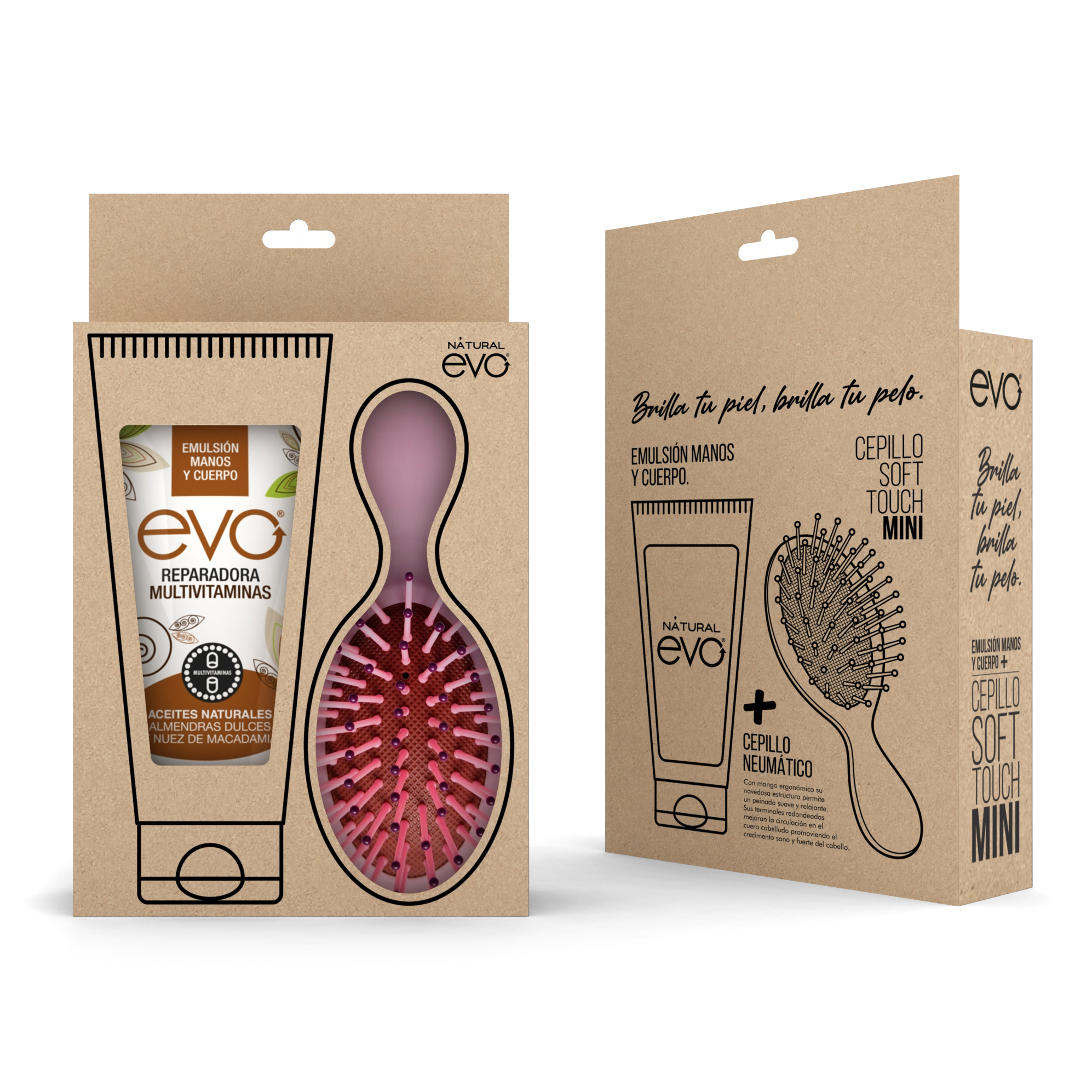 Kit cuidado y belleza Evo reparadora 100ml + cepillo