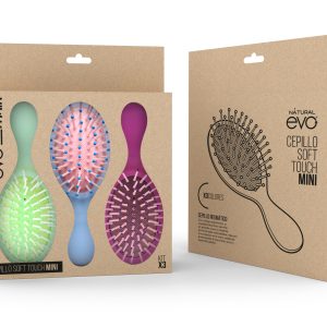 Set 3 cepillos soft mini verde + celeste + fucsia